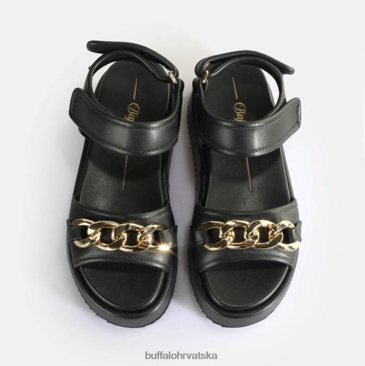 crno Buffalo noa poplun lanac sandale s platformom veganske |sandale TDD6T281